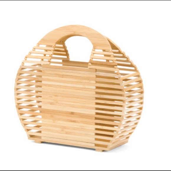 Handbags - NEW NATURAL BAMBOO ROUND BAG